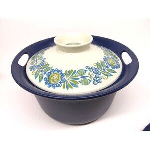 Figgio Flameware Vulcanus Vintage Tor Viking 9.75" X 5" Covered Casserole READ